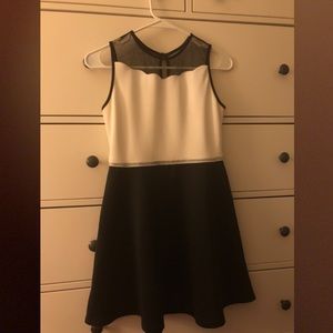 formal black and white dress